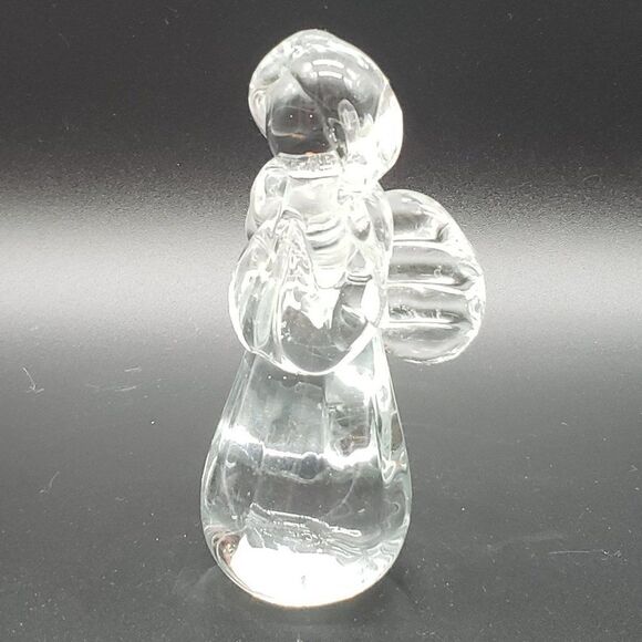 Vintage Clear Art Glass Praying Angel Figurine or Paperweight - Picture 13 of 14
